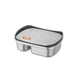 thumbnail image 2 of Caja de fiambrera dividida de acero inoxidable para adultos y recipiente hermético para comida en el trabajo y el colegio, negro o plateado, 2 of 6