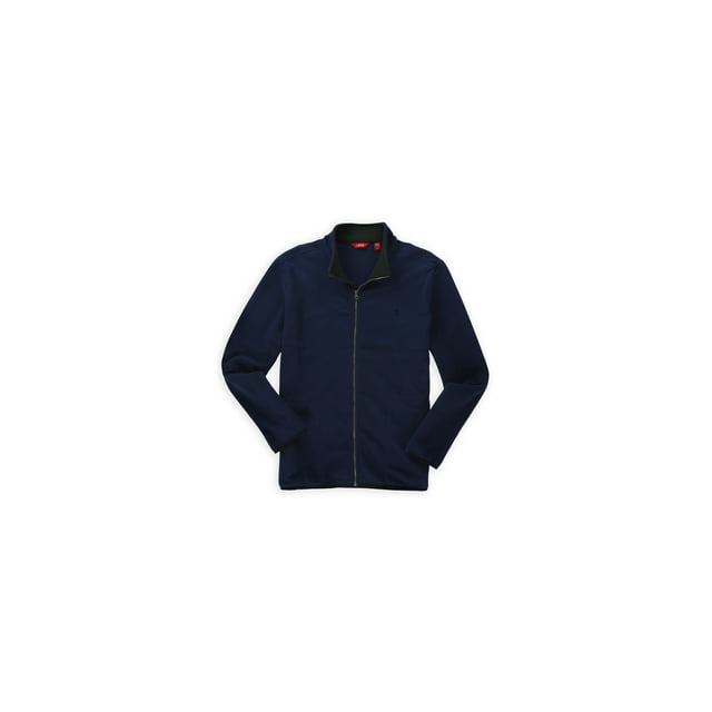 IZOD Sudadera de forro polar para hombre, azul, mediano IZOD Camisa de entrenamiento