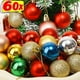 thumbnail image 2 of 60/6 piezas de bolas de Navidad con purpurina para interiores y exteriores, colgantes para árbol de Navidad, adornos para decoración de fiestas de Año Nuevo, bolas de Navidad, regalo, 2 of 5