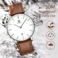 thumbnail image 6 of Watches for Man Ultra-Thin Men’s Quartz Watch with Large Minimalist Dial,Date Window ,Leather strap,Gift for Man Father's Day gift, 6 of 9