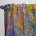 thumbnail image 3 of DESIGN ART Designart 'Fractal Flowing Colors' Contemporary Curtain Single Panel 52 in. wide x 95 in. high - 1 Panel 95 Inches, 3 of 5