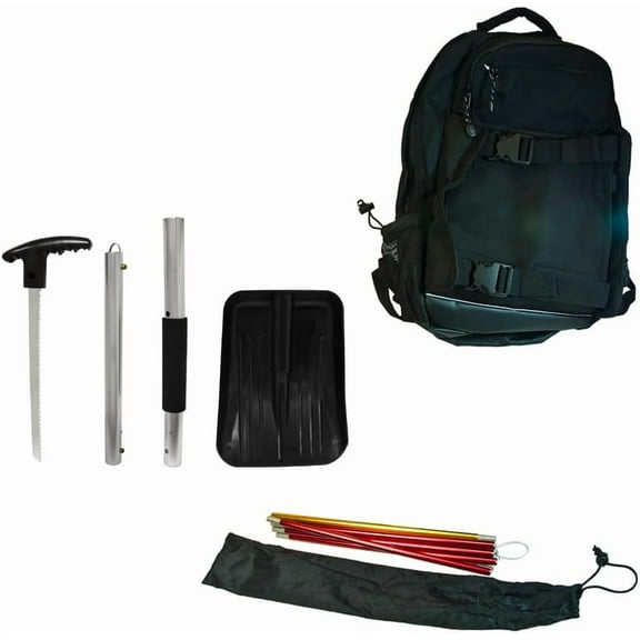 SPI, Off-Trail Snowmobile Kit - Back Pack - Avalanche Probe - Shovel - Saw