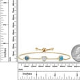 thumbnail image 3 of Gem Stone King 18K Yellow Gold Plated Silver Bracelet Persian Blue and White Moissanite (1.72 Cttw), 3 of 4