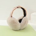 thumbnail image 1 of Orejeras de invierno de estilo coreano para mujer, con pelo de conejo de imitación, cálidas, con dibujos animados, resistentes al frío, gruesas y que combinan con todo, 1 of 6