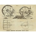 thumbnail image 2 of Inventions 14x12 Gold Ornate Wood Framed with Double Matting Museum Art Print Titled - Gibsons Improved Self-Acting Wagon Brake, 2 of 4