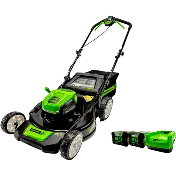 Greenworks 80V 21" Cordless Lawn Mower, 2x 2.0 Ah Batteries and Charger Included