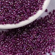 10 g MIYUKI Round Rocailles Beads Japanese Seed Beads (RR3529) Fancy Lined Magenta 8/0 3mm Hole: 1mm 422~455pcs/10g