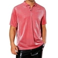 thumbnail image 1 of Camisetas Polo Brillantes INSPIRE CHIC para Hombre, Tops Cortos de Manga Disco Metálicos, M Rojo, 1 of 5