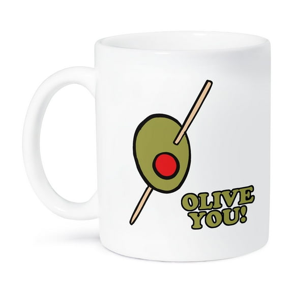3dRose, Funny Olive You I Love You Design, 15oz Mug