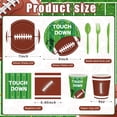 thumbnail image 5 of Football Paper Plates Football Party Supplies Disposable Paper Plates Napkins Cups Banner and Tablecloth Football Birthday Party Decorations Design3 Serve 20, 5 of 8