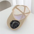 thumbnail image 4 of Leeye Solar Fan Hat Rechargeable Baseball Cap with Built-in Cooling Fan Solar Powered USB Charging Sun Protection Hat for Outdoor Sports Hiking Fishing, E, One Size, 4 of 7