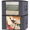 thumbnail image 4 of Ncheli Paquete de 6 Organizadores de Armario Plegables con Tapas y Asa, Gris, 6 Unidades, 4 of 5