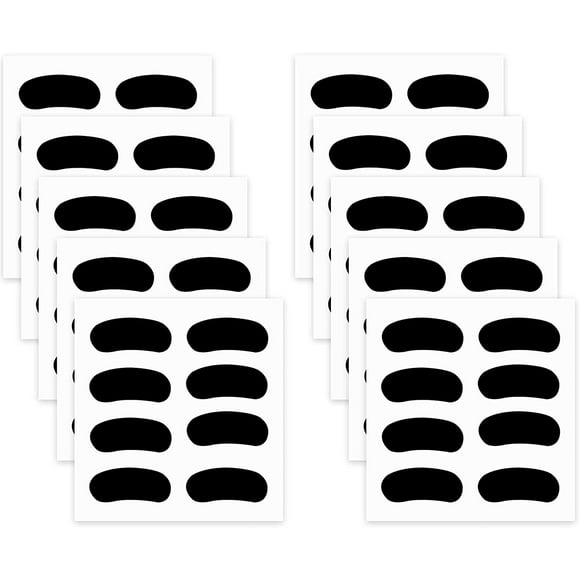 SAVITA 40 Pairs Black Eye Sticker Adhesive Eye Strips Football Baseball Softball Lacrosse Eyes Black Sticker for Sports