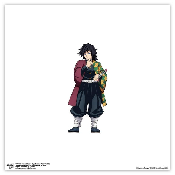 Gallery Pops Demon Slayer - Giyu Tomioka Water Hashira Wall Art, Unframed Version, 12" x 12"
