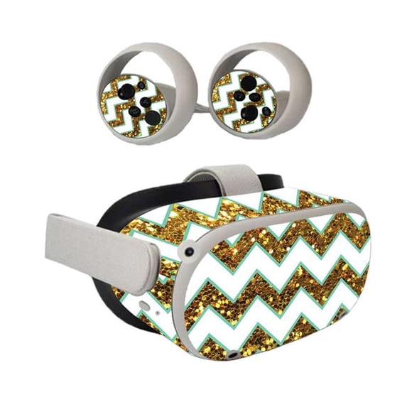MightySkins OCQU2-Glitzy Chevron Skin for Oculus Quest 2 - Glitzy Chevron