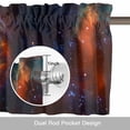 thumbnail image 6 of Universe Scenery Valance Curtain for Windows Abstract Planet Fantasy Mystic Cosmic Modern Rod Pocket Curtain Valances Short Window Treatments Panels for Kitchen Bathroom Laundry Basement 42 x 18 Inch, 6 of 9