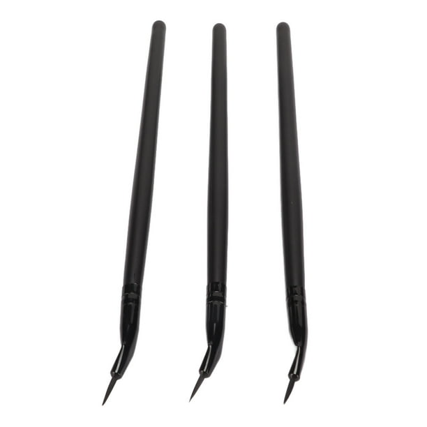 Define Eyeliner Brush, 3 piezas Eye Define Pincel delineador de ojos ultra fino doblado Pincel delineador de ojos doblado elaborado con cuidado
