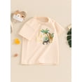 thumbnail image 3 of Bagilaanoe Toddler Baby Boy Summer T-Shirt Embroidery Short Sleeve Round Neck Tops 1T 2T 3T 4T 5T Kids Birthday Clothes, 3 of 7