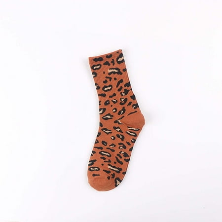 

EQWLJWE Spring And Autumn Ladies Leopard Print Warm Striped Medium Tube Stockings Cotton Socks Socks Holiday Clearance