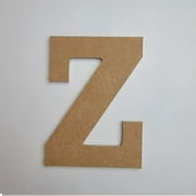 Craft Wooden Unfinished Letter  4" Tall Z, Wood Wall Letter, Rockwell Font, Build-A-Cross