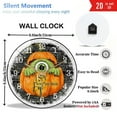 thumbnail image 3 of Decorative Clocks: Cute Furry One Eyed Mon-ster Inside of PumpkinGlass Wall Clock ,Monster Decor Wall Clock for Homes, Bars, Offices, Man Caves, Garages, And Living Rooms. Hallo-ween Gift, 3 of 8