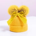 thumbnail image 2 of Taybagh Kids Hat Warm Boys Winter Hats with Bow Thick Double Pompom Cap for 6-36 Months, 2 of 4