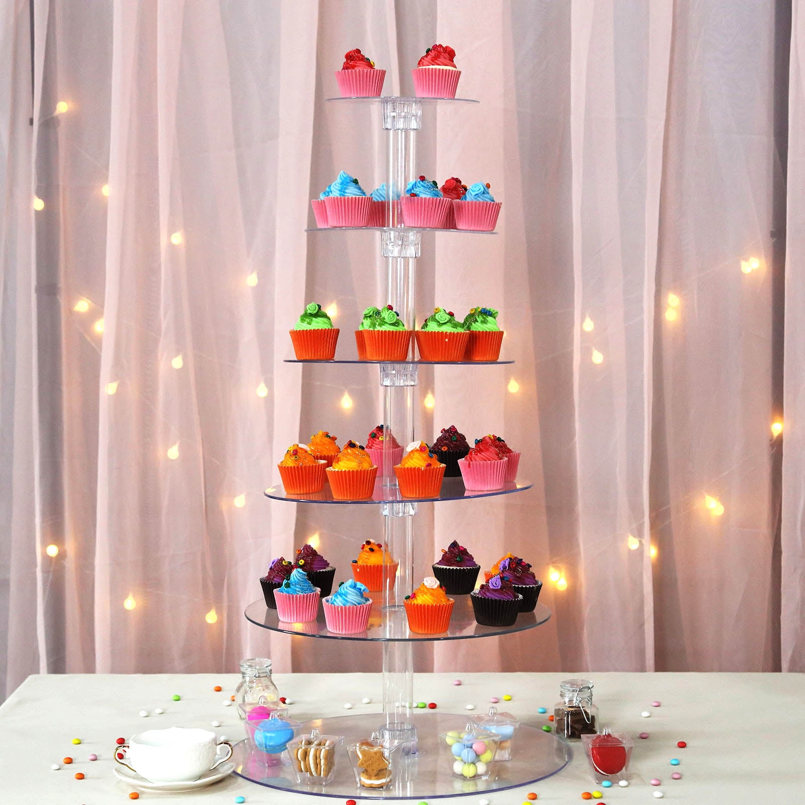 STYLE 12" & 16" 2 TIER SQUARE CASCADE WEDDING CAKE STAND CUPCAKE STAND 