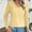 Yellow, variant on AXXD Green Basic T-Shirts for Women Summer 2024 Trendy Casual Solid Color Long Sleeved V-neck Pullover Long Sleeved V-neck Top Long Sleeved V-neck Top/Shirt