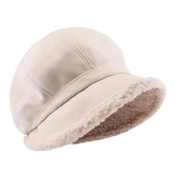 Women Newsboy Cap Beret Hat Fisherman Hat Soft Polyester Warm Lined Headwear for Vacation Date Trip