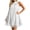 White, variant on Dvprdro Womens Summer 2026 High Neck Loose Fit Short Sleeve Solid Mini Dress Casual Beach Vacation