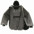 thumbnail image 2 of Womens 2 Piece Workout Sets Lounge Matching Sets Zip Up Hoodie and Skirt Gym Clothes Yoga Outfits Gray XXL, 2 of 8