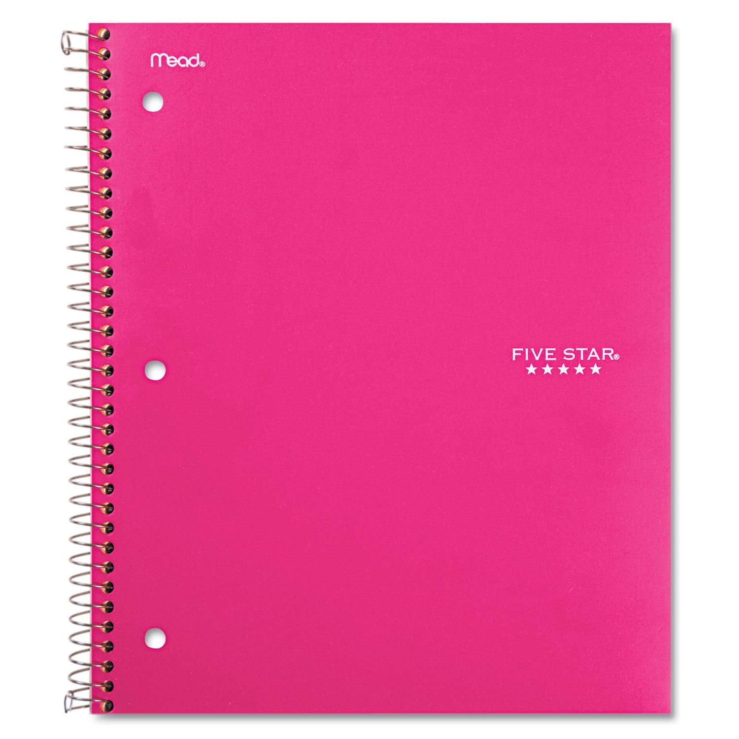Mead Wirebound Trend Notebook, 1 Subject, Wide/legal Rule, Pink Cover