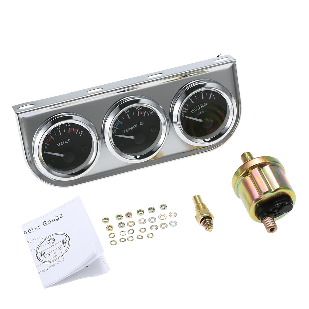 40-120 C 12 V-Chrome Bezel Smart Water Temperature gauge 52 mm-DEL Warning