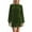AA-Army Green, variant on Velvet Dress for Women Casual Round Neck Long Sleeve Tshirt Dresses Elegant Cocktail Party Wedding Guest Dress, Army Green, XXL
