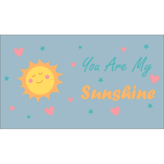 You Are My Sunshine Smiling Sun Decors Wall Sticker Art Design Decal for Girls Boys Kids Room Bedroom Nursery Kindergarten House Fun Home Decor Stickers Wall Art Vinyl Decoration (12x20 inch)