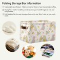 thumbnail image 5 of GZHJMY Dinosaur Rectangular Storage Bins, 2 PCS Collapsible Toy Storage Bins, Waterproof Canvas Rectangular Storage Bin with Leather Handles for Home Closets Offices,Bedrooms,Kids Toy, Gift Baskets, 5 of 6