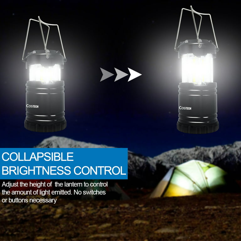 Camping Lantern Super Bright, Costech Latest COB Technology (350 Lumen)  Portable Outdoor Lights, Hanging Flashlight Camping Gear Equipment with