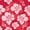 Red Hibiscus, variant on Women's Plus Size Rash Guard UPF 50 Long Sleeve Swim Top Tie Dye 2X
