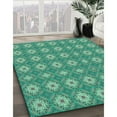 thumbnail image 2 of Ahgly Company Indoor Rectangle Patterned Turquoise Green Area Rugs, 6' x 9', 2 of 6