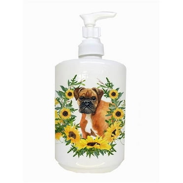 German Boxer Ceramic Soap Dispenser