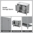 thumbnail image 3 of 36" Bathroom Cabinet Vanity with Sink Combo, Bathroom Storage Cabinet with 3 Drawers and Two Doors, Solid Wood Frame and MDF Board (Grey), 3 of 9