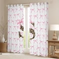 thumbnail image 2 of Castle Fairy Boys Girls Letter Monogrammed S Black Out Curtains,Kawaii Pink Bow Curtains Pack of 2 (42x63 Each),Animal Leopard Print Bedroom Curtains,Breathable Home Decor, 2 of 6
