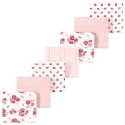 Luvable Friends Hudson Baby Flannel Receiving Blankets 7pk, Pastel Rose