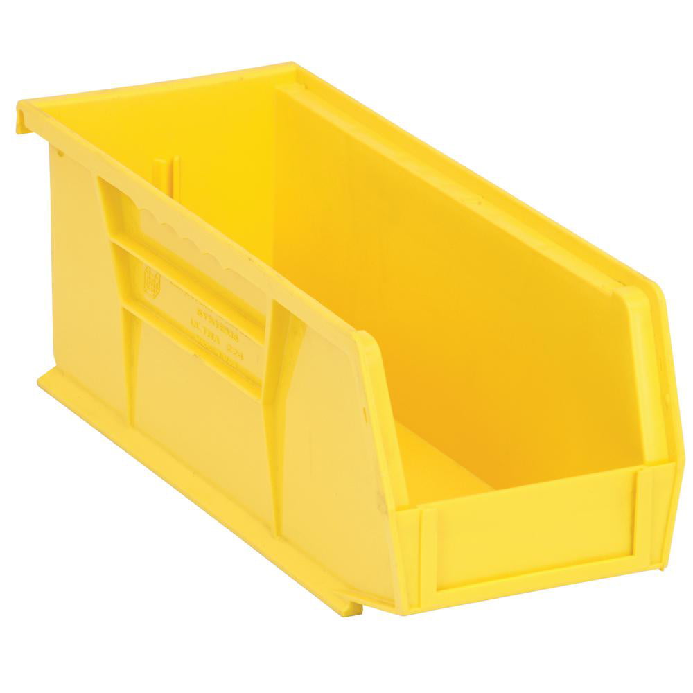 LEWISBINS PB74-3 Yellow Hang and Stack Bin,4-1/8 In W,3 In H 