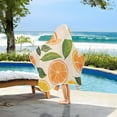 thumbnail image 3 of Yayeee Kids Hooded Towels Toddler Soft Absorbent Beach Bathing Wrap 50" x 23.5", Beige Citrus Leaves, 3 of 5