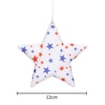 thumbnail image 3 of erdimoy 4.7" Patriotic Star Ornaments, Red White Blue Fabric Stars for 4th of July, Independence Day Garland & Home Decor, 3 of 6