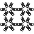 thumbnail image 3 of MRLESS 50pcs Durable Hard Plastic Side Release Buckles for Webbing /Dog Collar /Paracord Bracelets (Black), 3 of 7