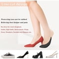 thumbnail image 6 of Womens Toe Topper Socks with Invisible SlingBack 6 Pairs Low Half Cut No Show Toe Covers for Heels, 6 of 6