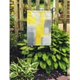 thumbnail image 2 of SIDONKU Contemporary Grey and Yellow Abstract Painting Gallery Home Interior Lines Garden Flag Decorative Flag House Banner 12x18 inch, 2 of 2