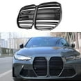 thumbnail image 2 of Glossy Black Racing Front Grille For BMW 4 Series G22 G23 2 Door 2021 2022 2023 2024 Front Grille Grill Car Styling, 2 of 6